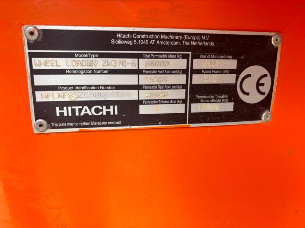 Chargeuse sur pneus ZW310 Hitachi – Image 12